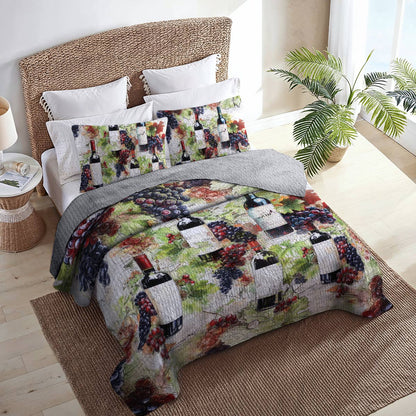 Shineful All Season Quilt 3-Piece Set Wine Bliss