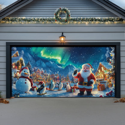 Shineful Garage Door Banner Decoration North Pole Christmas