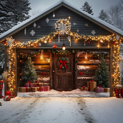 Shineful Garage Door Banner Decoration Cozy Christmas Door