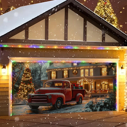 Shineful Garage Door Banner Decoration Festive Truck Christmas