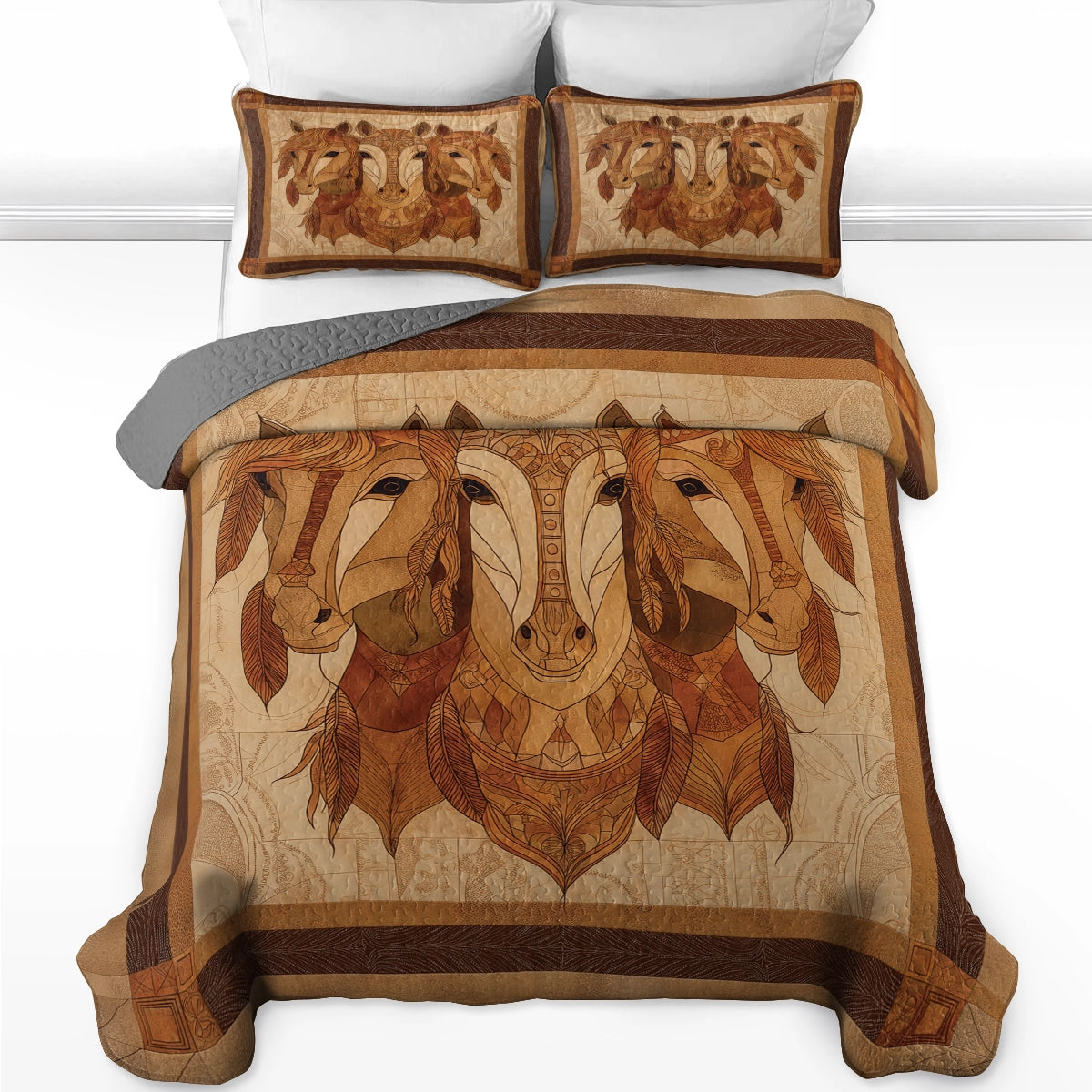 Shineful All Season Quilt 3-Piece Set Earthbound Guardians