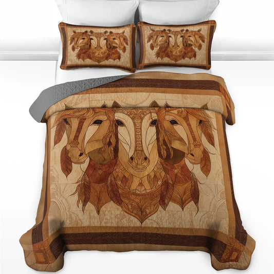 Shineful All Season Quilt 3-Piece Set Earthbound Guardians