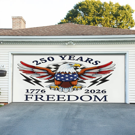 Shineful Garage Door Banner Decoration Born Free, Still Free