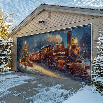 Shineful Garage Door Banner Decoration Holiday Train of Joy