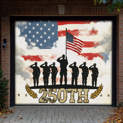 Shineful Garage Door Banner Decoration Salute to America