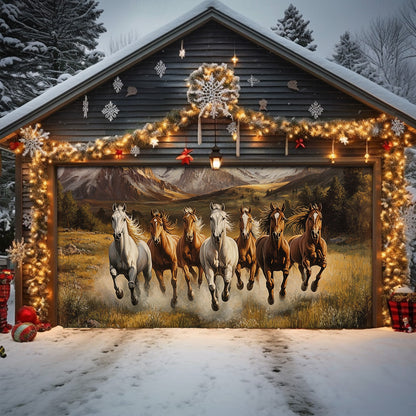 Shineful Garage Door Banner Decoration Wild Run Majesty