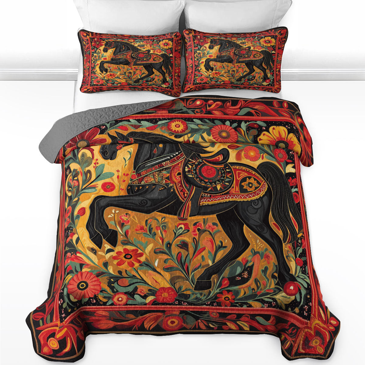 Shineful All Season Quilt 3-Piece Set Wild Spirit