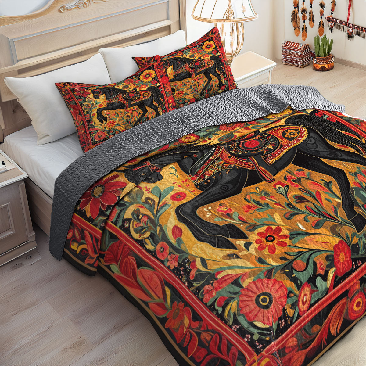 Shineful All Season Quilt 3-Piece Set Wild Spirit
