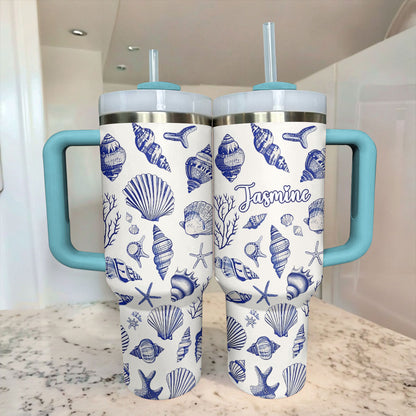 Shineful Tumbler Personalized Charming Seashell