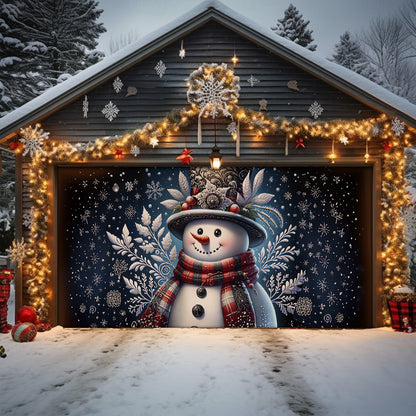 Shineful Garage Door Banner Decoration Winter Smile