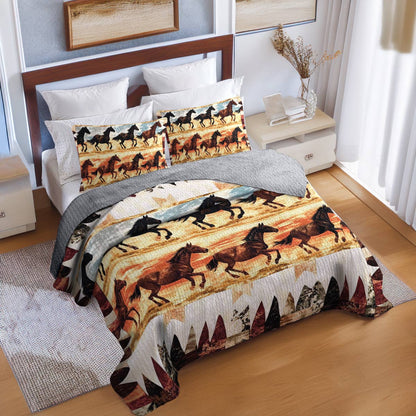 Shineful All Season Quilt 3-Piece Set Galloping Grace
