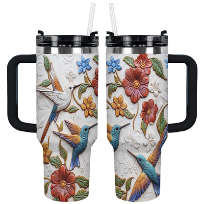 Shineful Tumbler Hummingbird Blossom Flight
