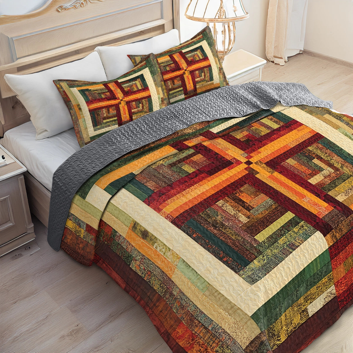 Shineful All Season Quilt 3-Piece Set - Rustic God Patchworks