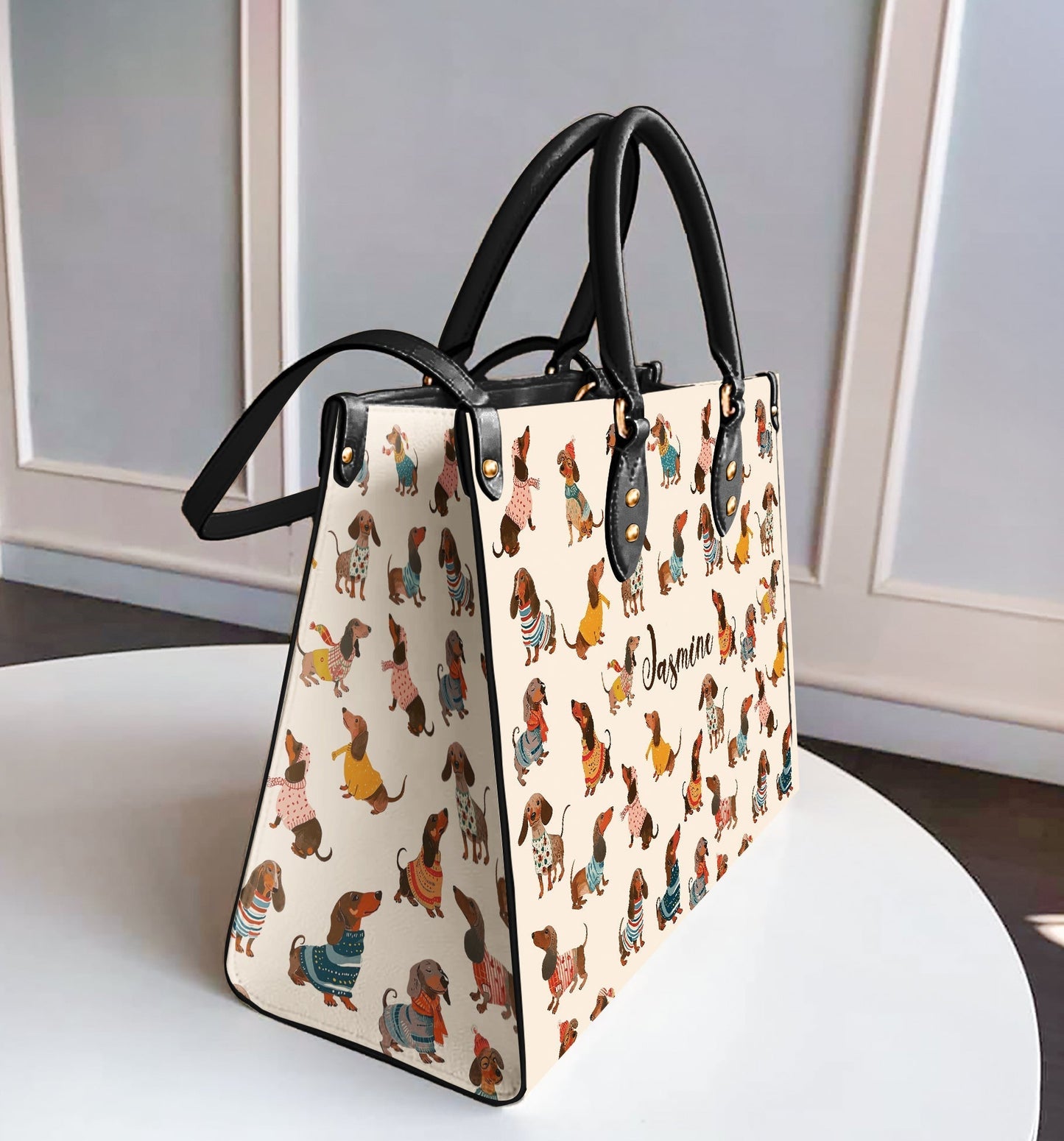 Shineful Leather Bag Dachshund Fashion Wiener Personalized