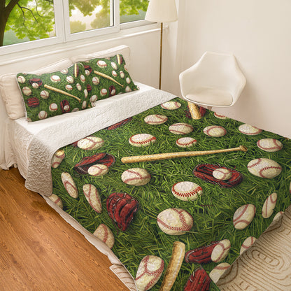 Shineful All Season Quilt 3-Piece Set All-Star Baseball