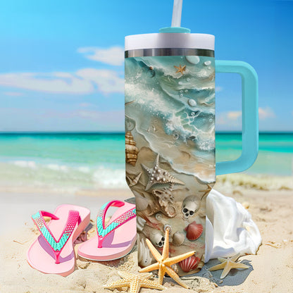Shineful Tumbler Skull Ocean's Edge Mystique