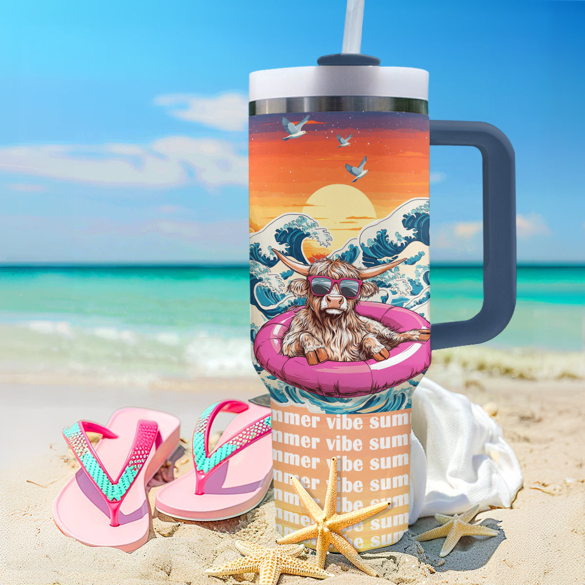 Shineful Tumbler Happy Cow Summer Holiday
