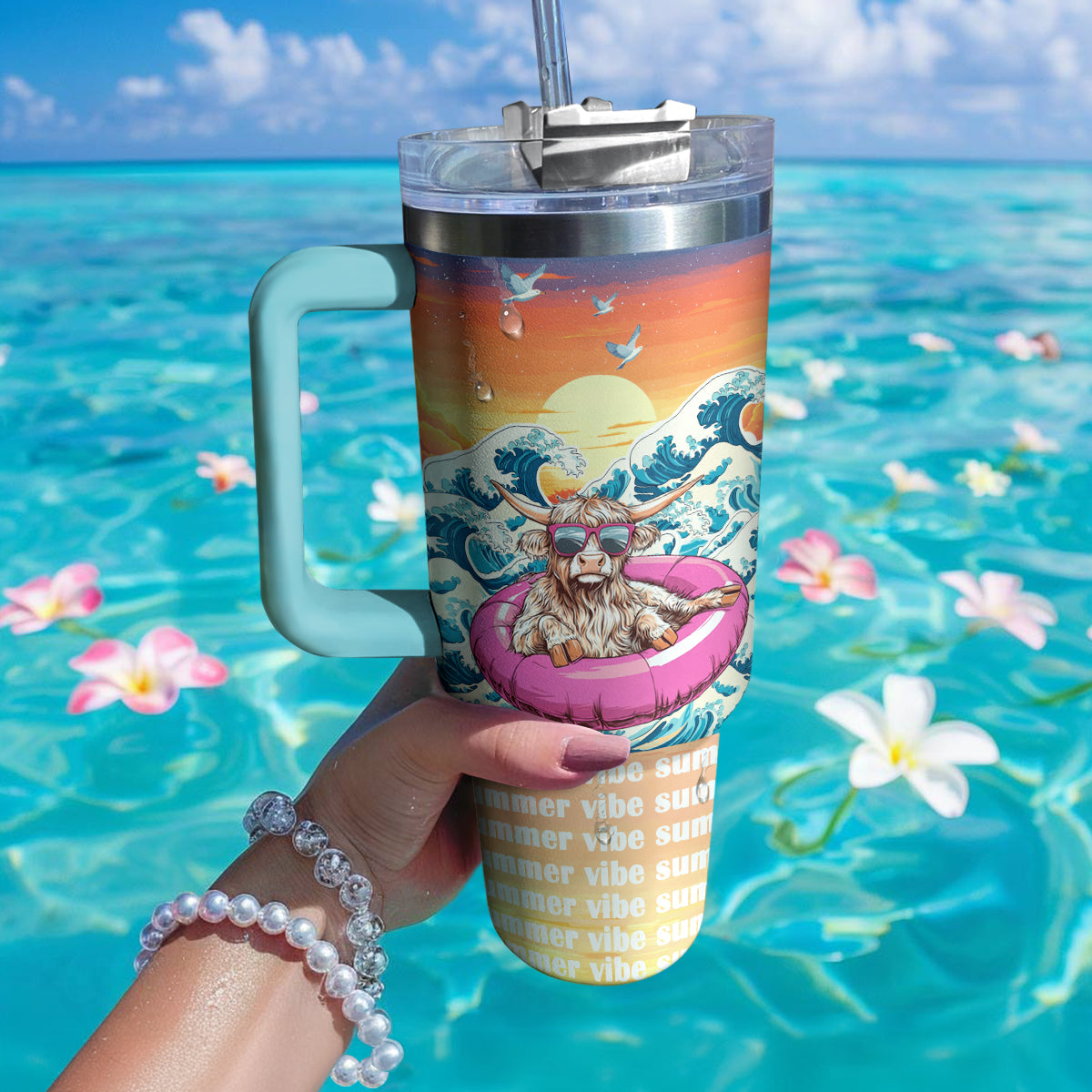 Shineful Tumbler Happy Cow Summer Holiday