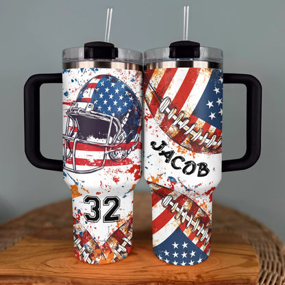 Shineful Tumbler Personalized All-American Football Victory