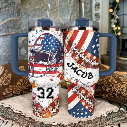 Shineful Tumbler Personalized All-American Football Victory
