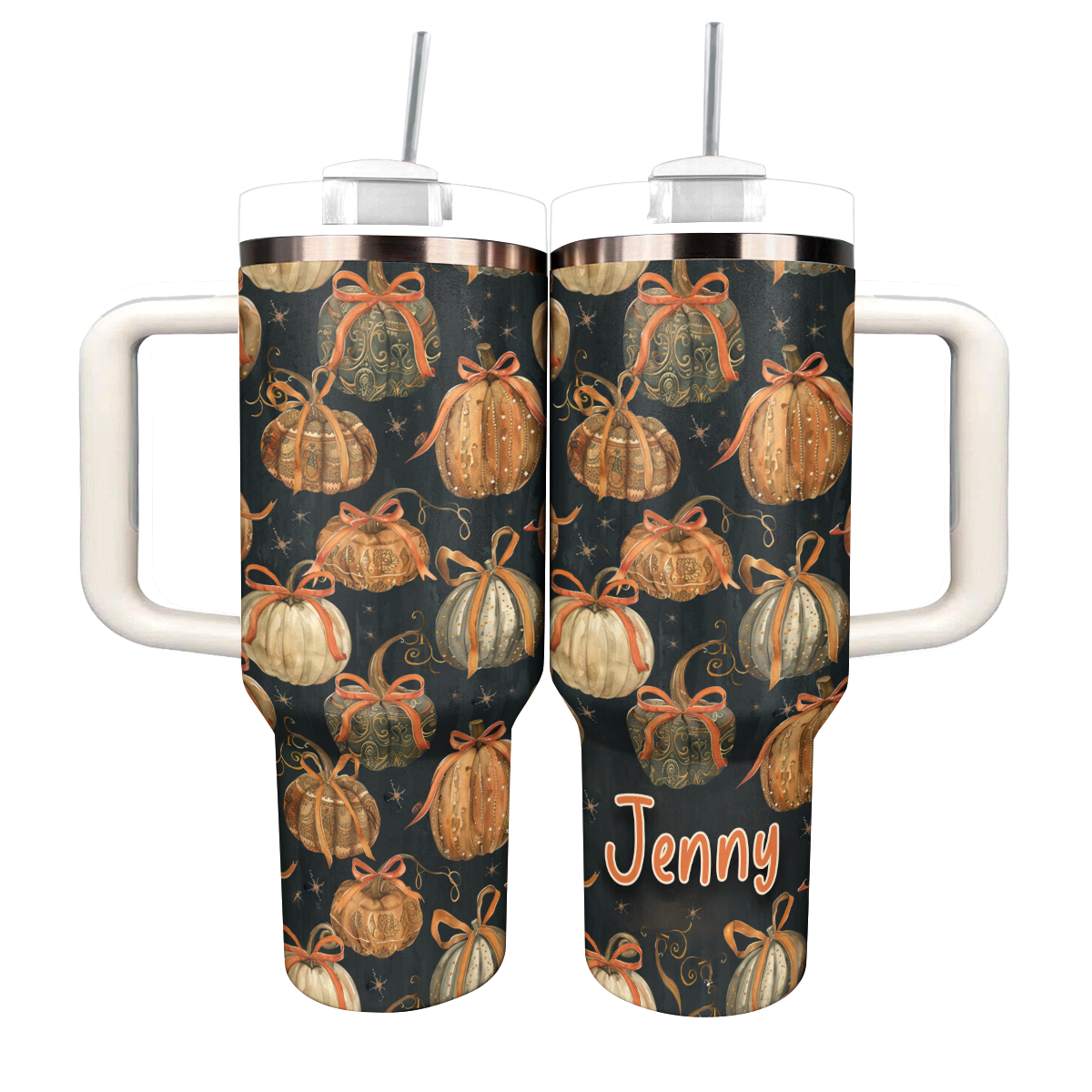 Shineful Personalized Tumbler Earthy Pumpkin Charm