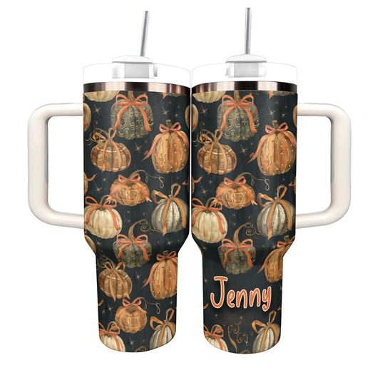 Shineful Personalized Tumbler Earthy Pumpkin Charm