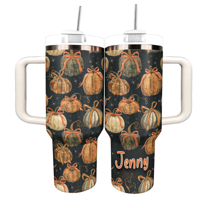 Shineful Personalized Tumbler Earthy Pumpkin Charm