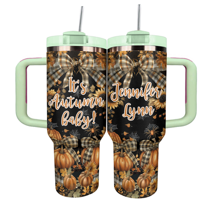 Shineful Personalized Tumbler It's Autumn Baby
