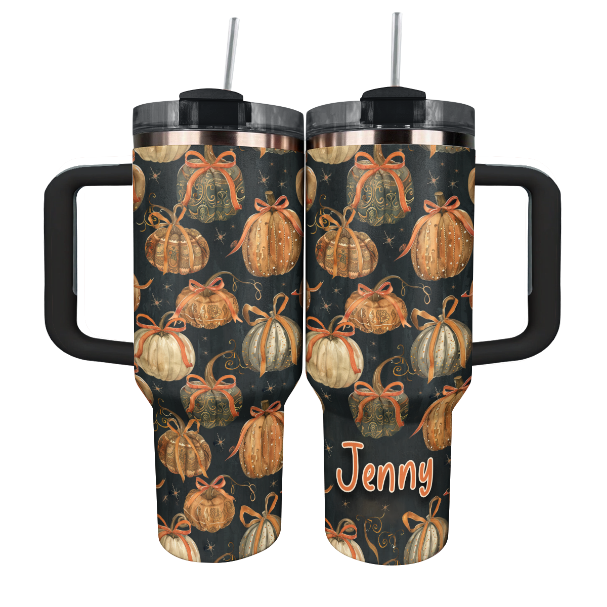 Shineful Personalized Tumbler Earthy Pumpkin Charm