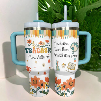 Shineful Tumbler Floral Teacher Appreciation Personalized