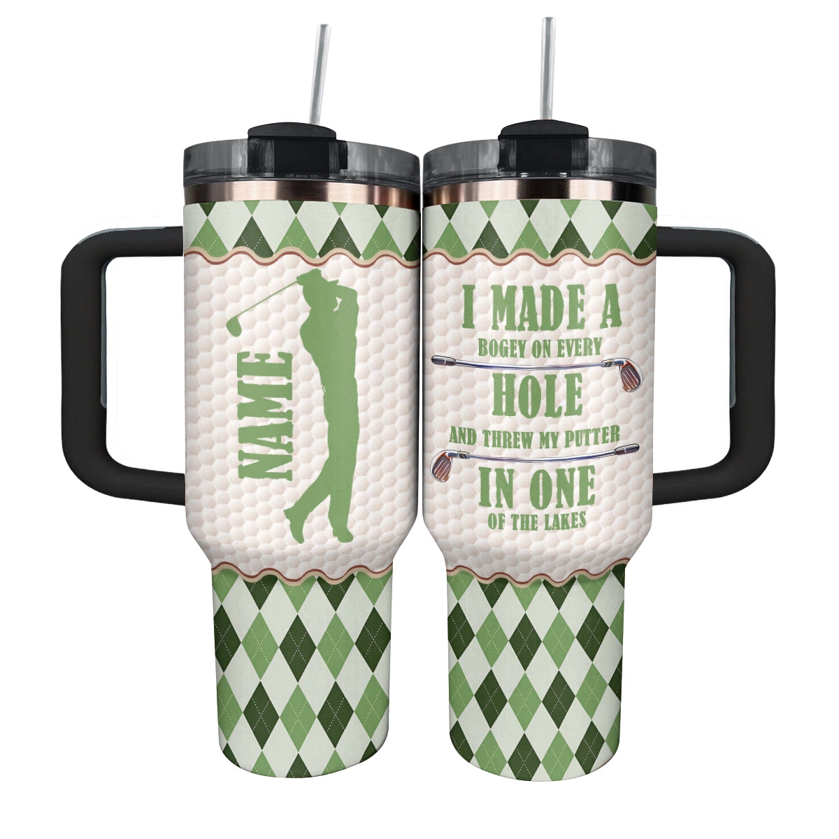 Shineful Tumbler Argyle Golfer