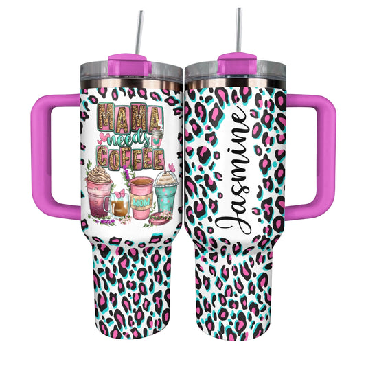 Shineful Tumbler Leopard Mama's Coffee Love