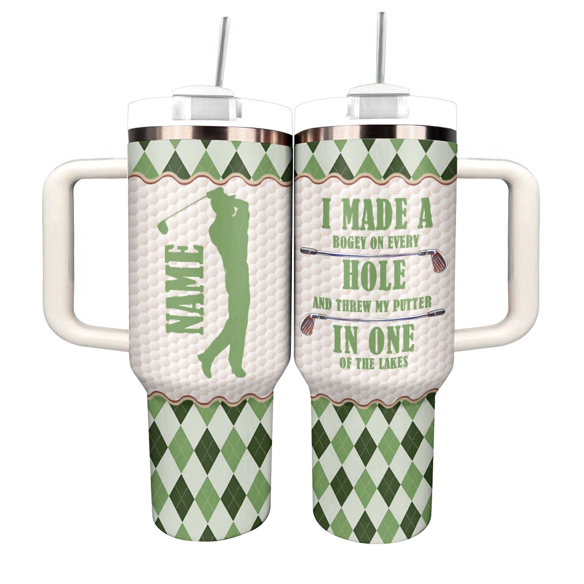 Shineful Tumbler Argyle Golfer