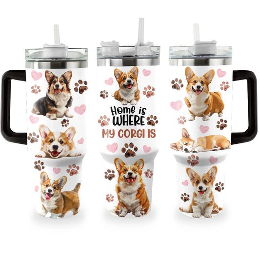 Shineful Tumbler Happy Corgi Home