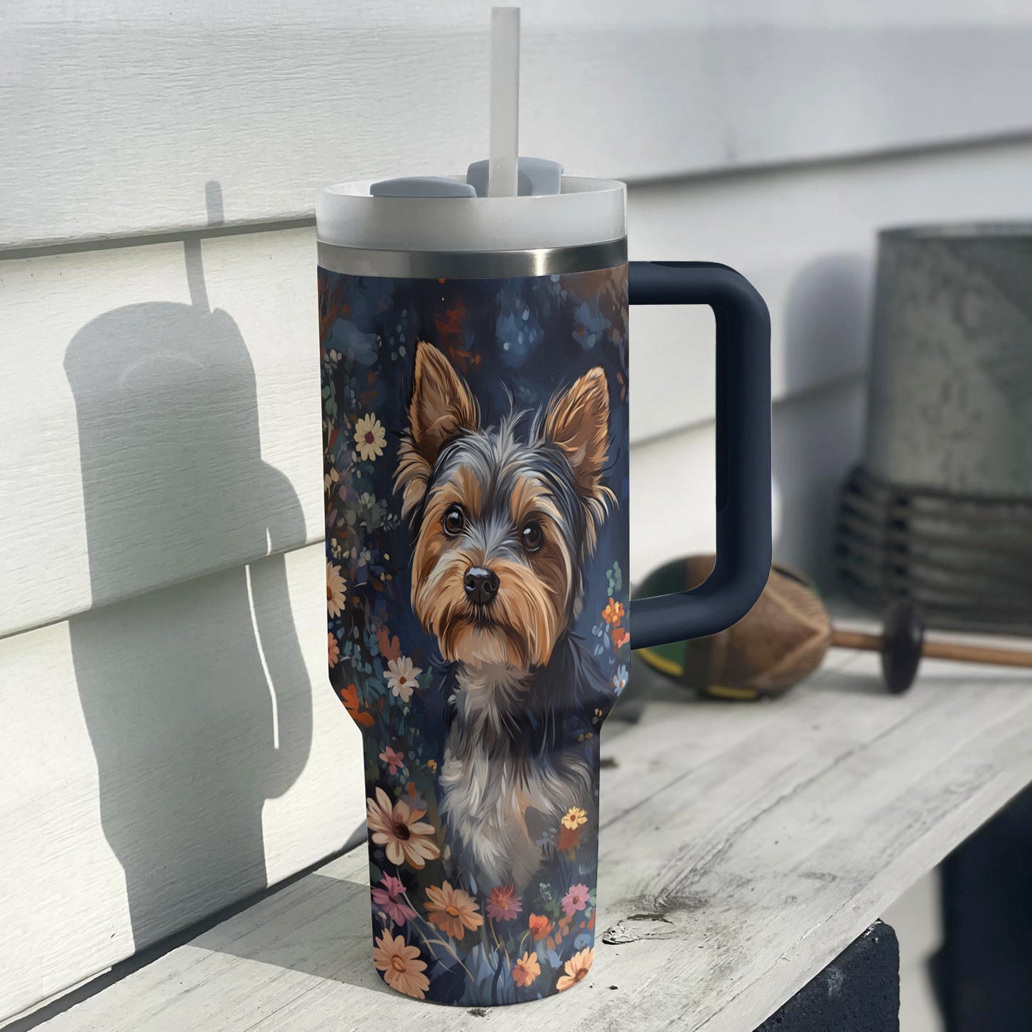 Shineful Tumbler  Enchanted Yorkie Bloom