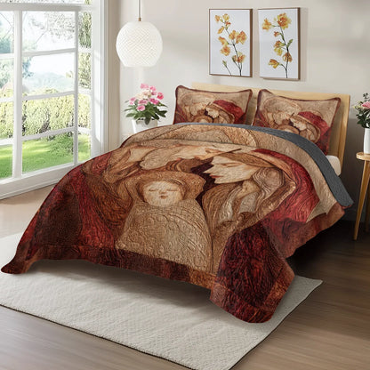 Shineful Quilt 3-Piece Set Eternal Harmony of the Holy Family