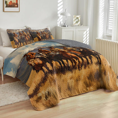 Shineful All Season Quilt 3-Piece Set Western Cowboy