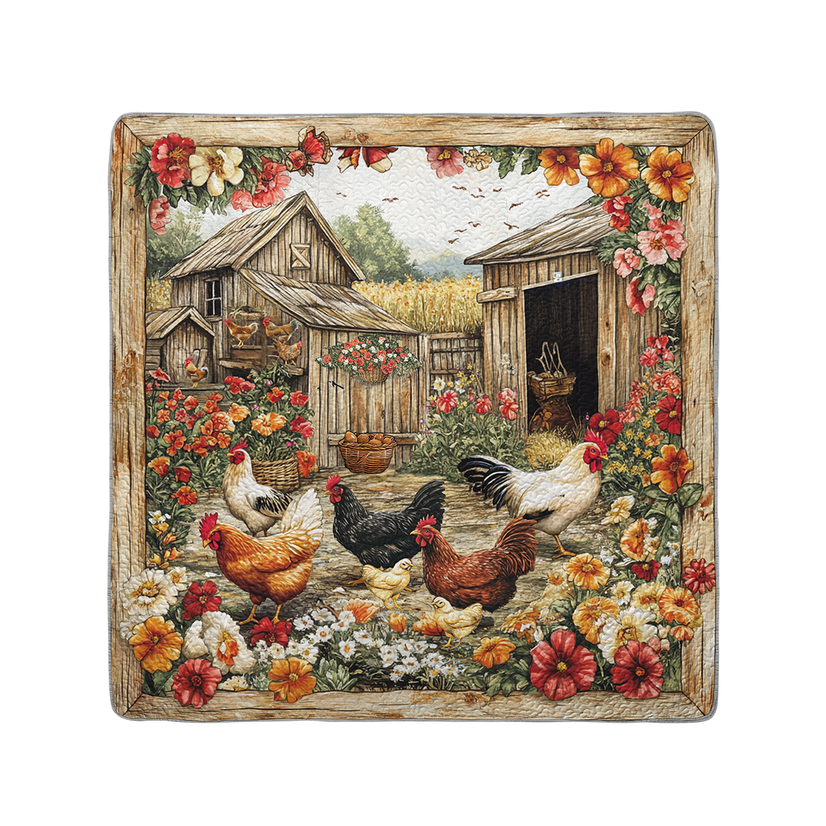 Shineful All Season Quilt 3-Piece Set Golden Morning Farm