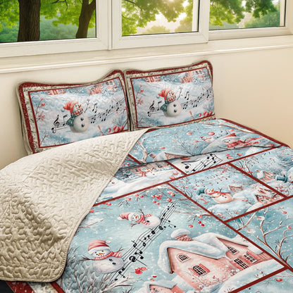 Shineful All Season Quilt 3-Piece Set Christmas Snowy Serenade