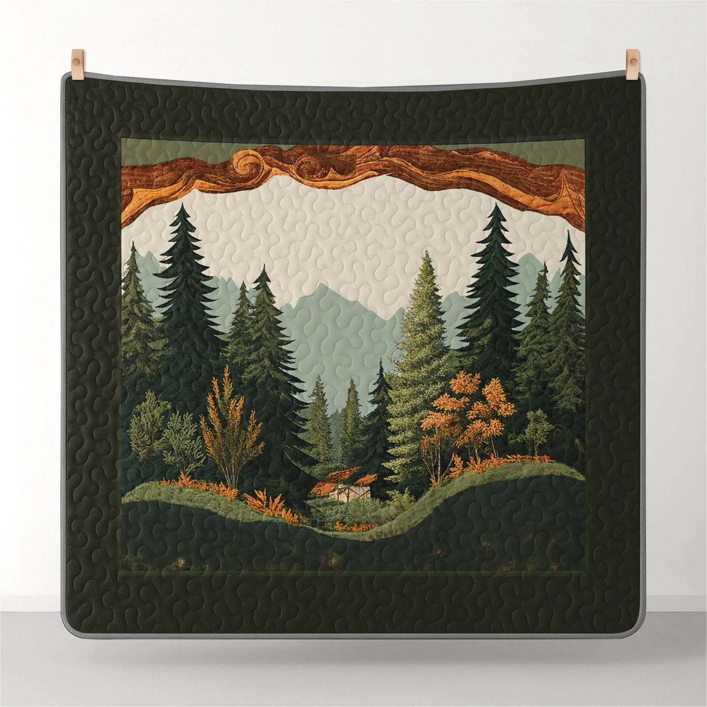 Shineful Quilt 3-Piece Set Forest Cabin