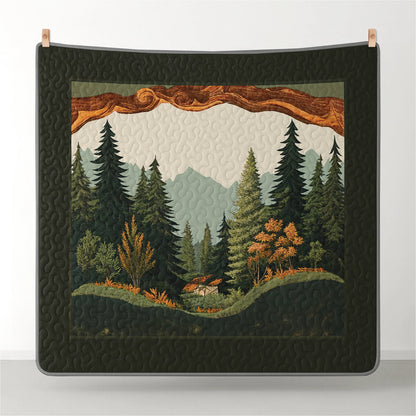 Shineful Quilt 3-Piece Set Forest Cabin