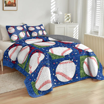 Shineful All Season Quilt 3-Piece Set Home Run Dreams