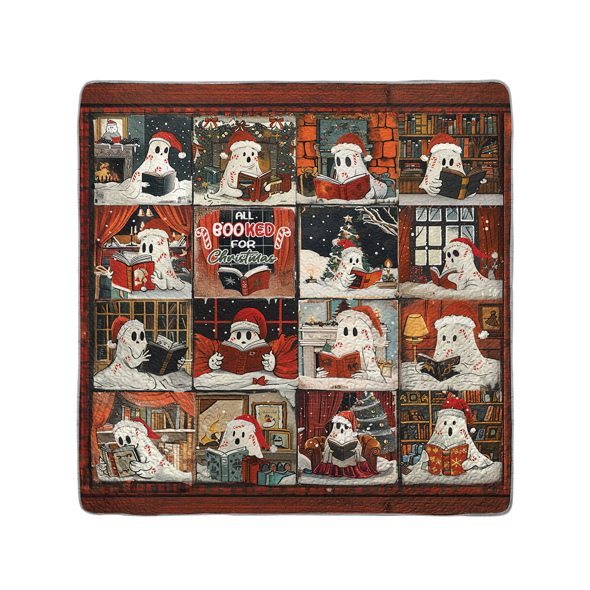 Shineful All Season Quilt 3-Piece Set Christmas Bookish Candy Boo