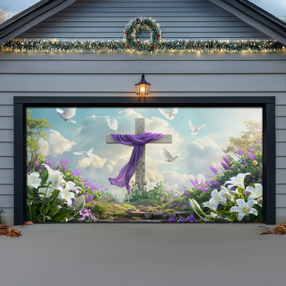 Shineful Garage Door Banner Decoration Where Death Lost