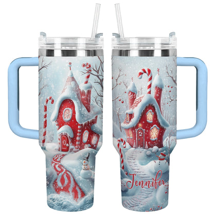 Shineful Tumbler Personalized Candy Cane Wonderland