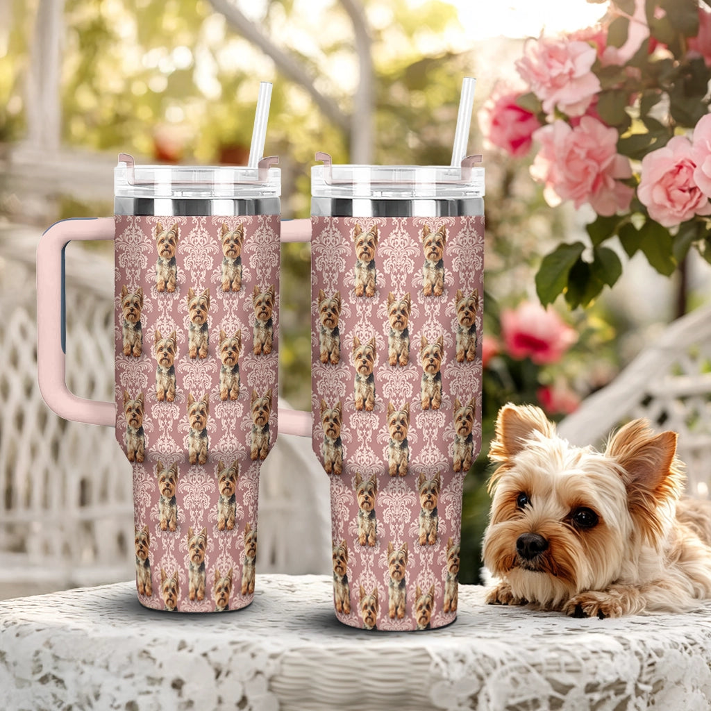 Shineful Tumbler Elegant Yorkie Bliss