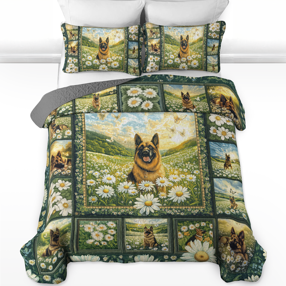 Shineful All Season Quilt 3-Piece Set Shepherd Daisy Dream