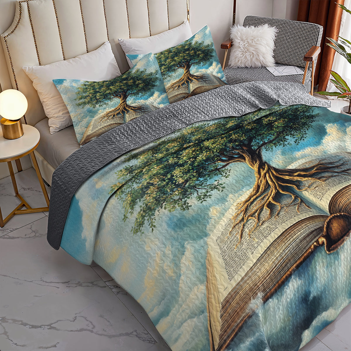 Shineful All Season Quilt 3-Piece Set Tree of Knowledge