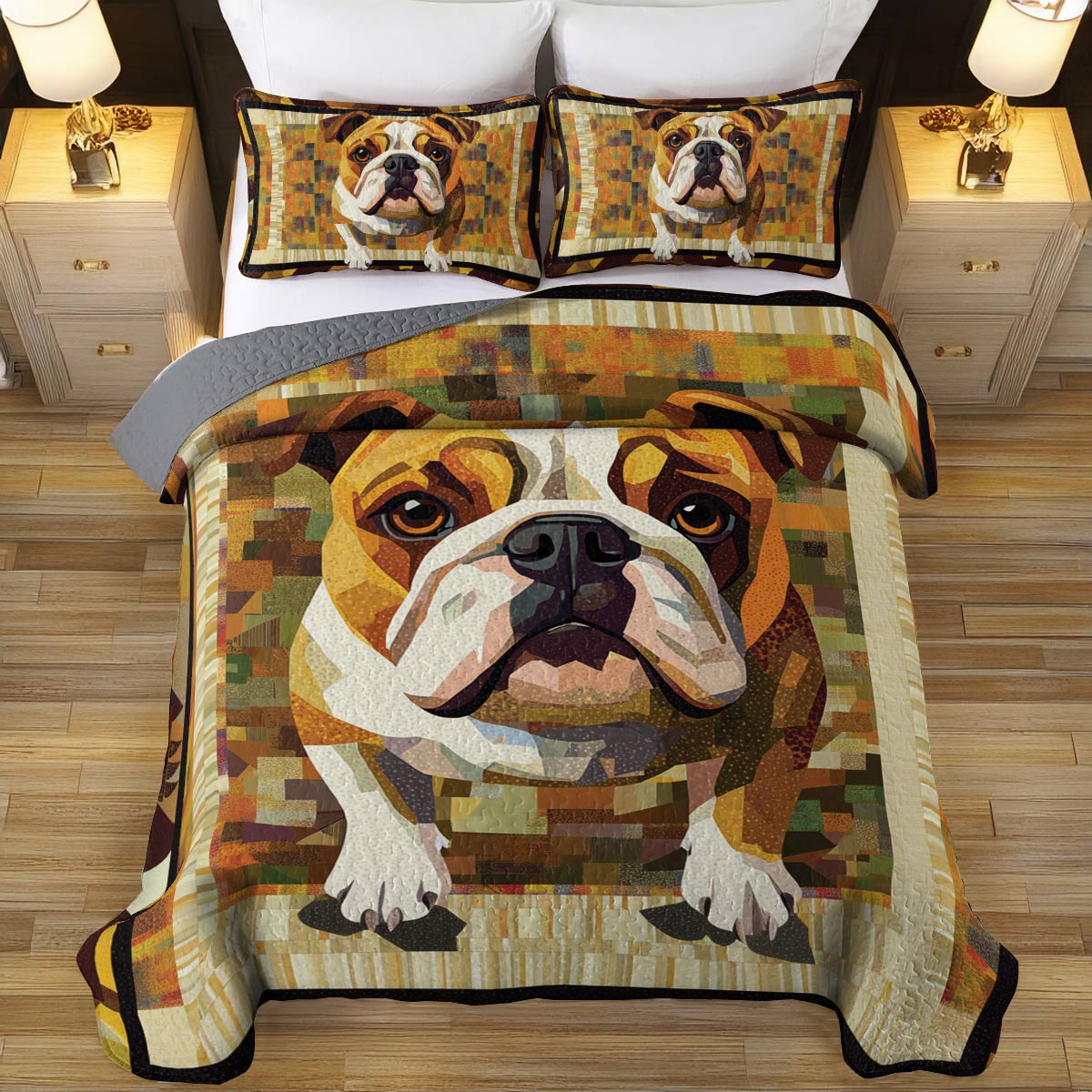 Shineful All Season Quilt 3-Piece Set Frenchie Charm