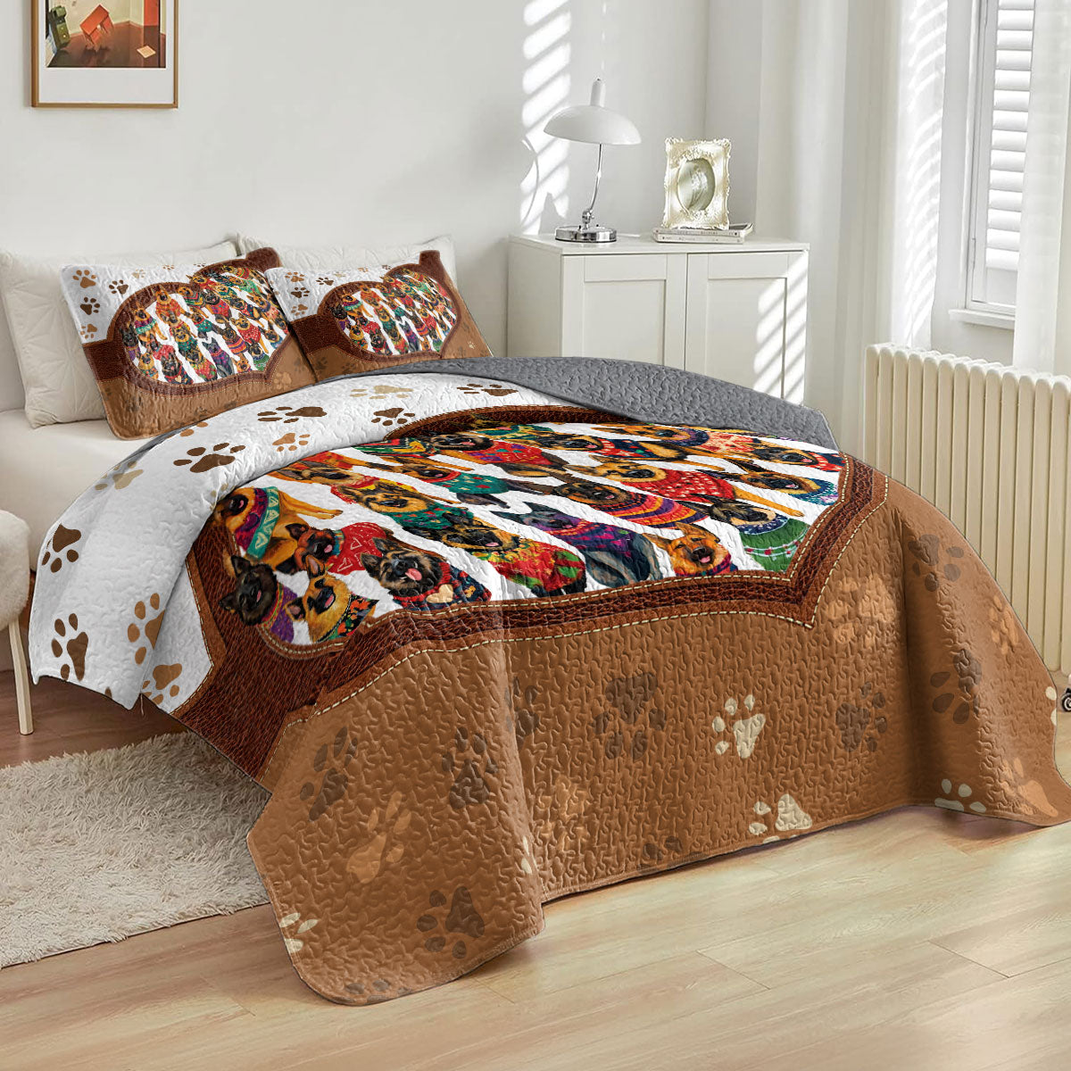 Shineful All Season Quilt 3-Piece Set Pawfect Shepherd